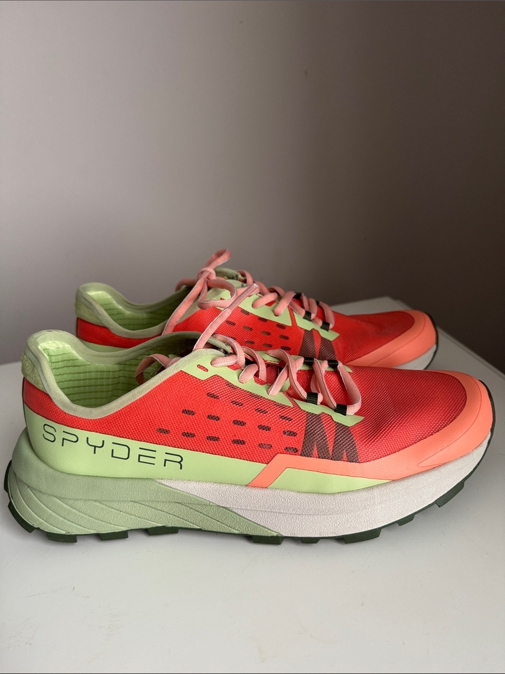 Spyder Coral and Lime Athletic Trainers